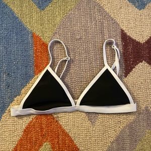 Black and white triangle swim top! Size small